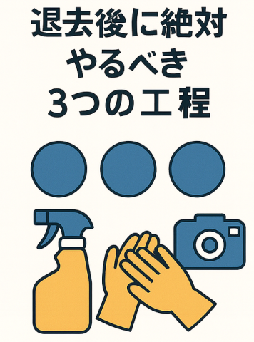 退去後に絶対やるべき3つの工程