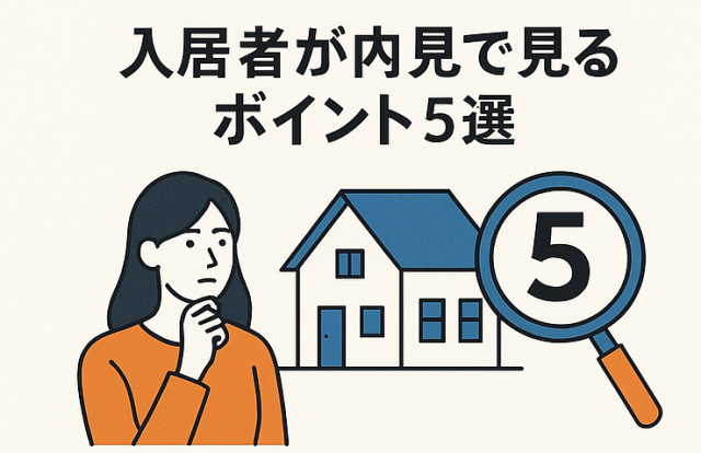 入居者が内見で見るポイント5選