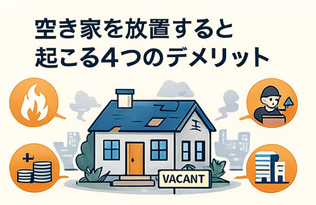 空き家を放置すると起こる4つのデメリット