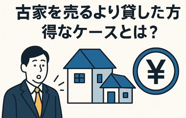 古家を売るより貸した方が得なケース