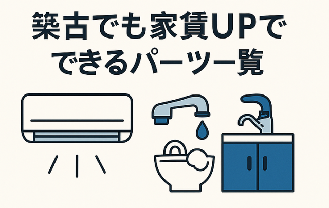 築古でも家賃UPできるパーツ一覧